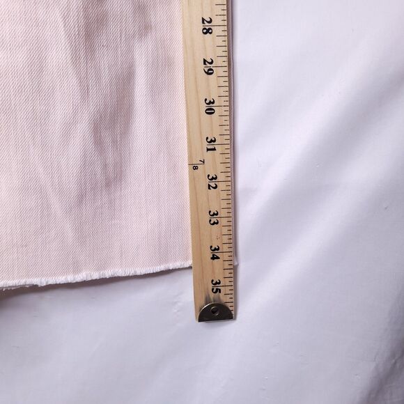 Rebecca Taylor Cropped Jeans 24 Pink High Rise Wide Leg - Picture 9 of 13